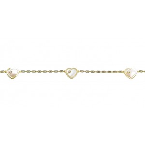  Bracelet or jaune-pendentif nacre de perle  7,25" AR60-36